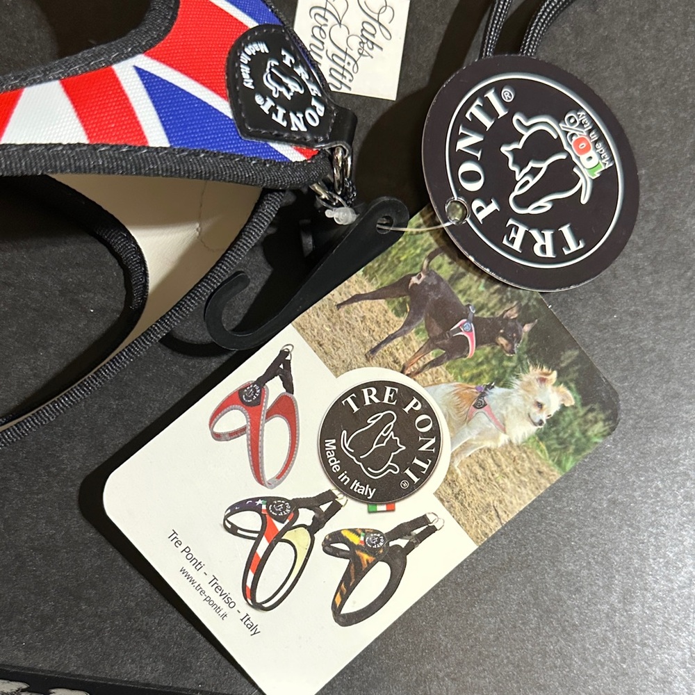 Tre Ponti Red and Blue Dog Harness